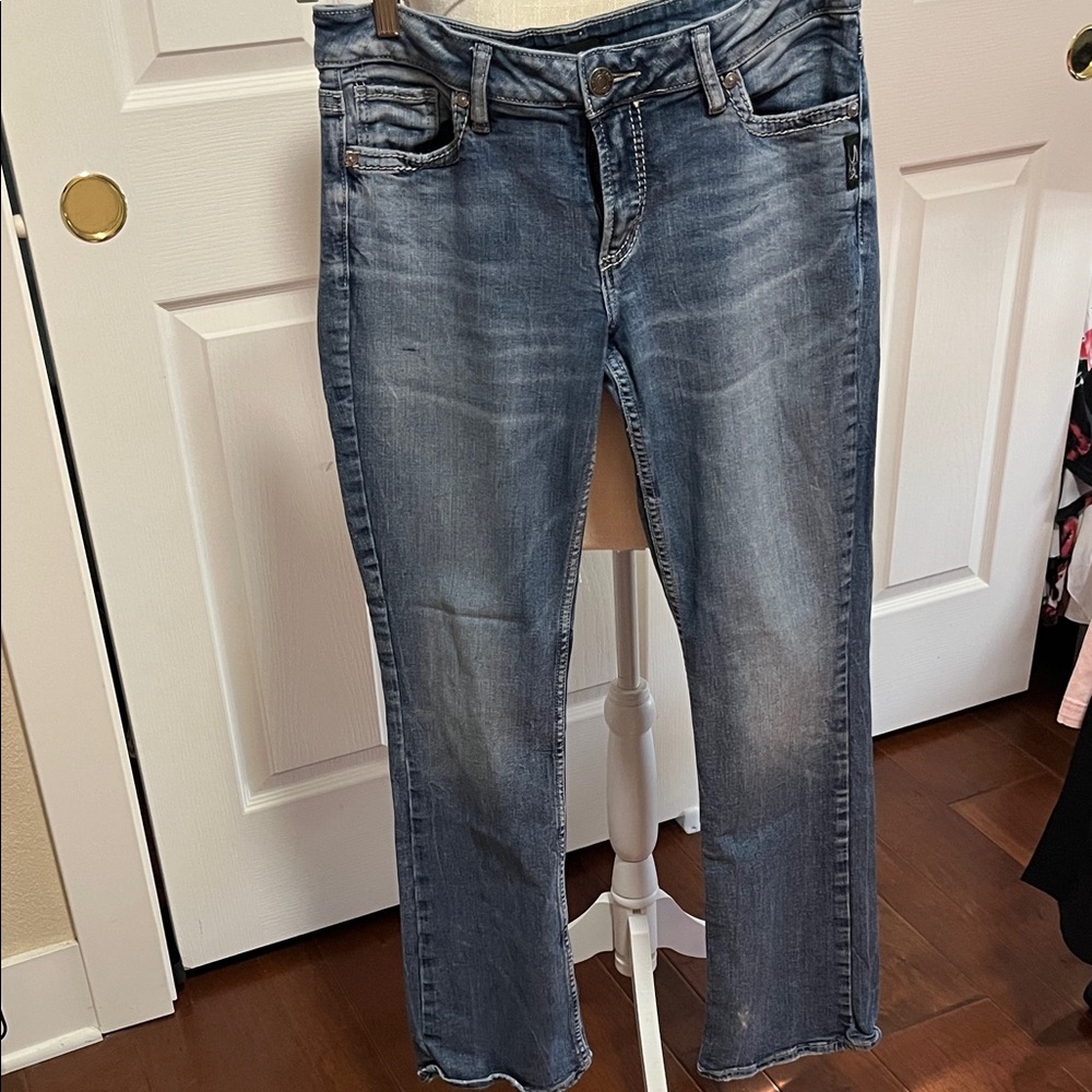 Silver Jeans Women's Straight Leg in Blue 31/33